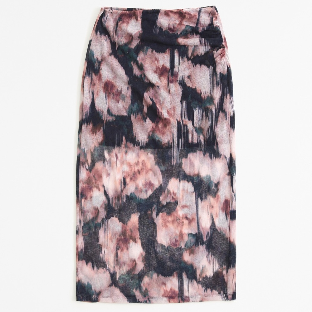 Mesh midi skirt